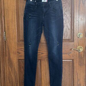 CAbi - Dusk Dark Wash Destructed Skinny Jeans - Style #3193 - Size 6